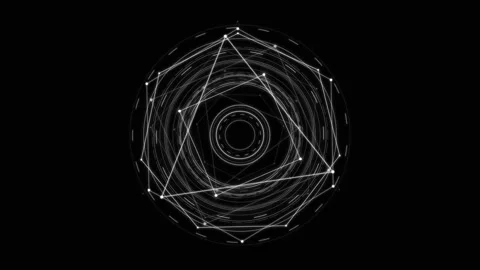 White Minimal Magic Circle Loading Screen. Seamless Loop Background. Stock Footage 341348594