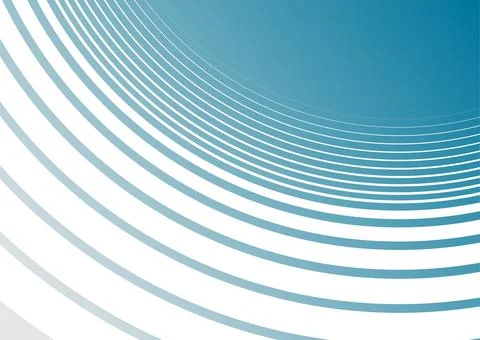 White minimal striped and linear circles on blue background イラスト素材