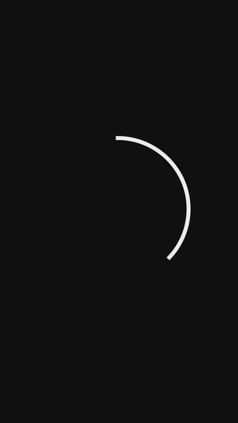 White minimalist circle loading flat design animated on black background.  Stock Footage 297154250
