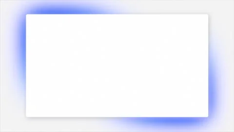 White minimalist rectangle frame surrounded by blue blurred light. Copy space Stock-Footage 307951065