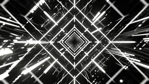 White Mirror Abstract Digital Space Background VJ Loop in 4K Stock Footage 314365448