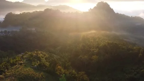 White mist or cloud scenic aerial view. Stock Footage 194985279