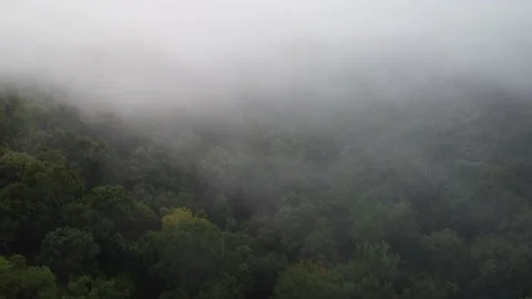 White mist or cloud scenic aerial view. Stock Footage 194985289