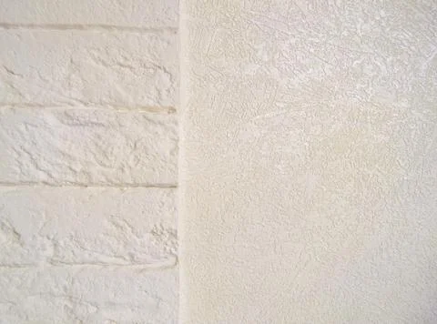 White misty brick wall for background or texture Stock Photos