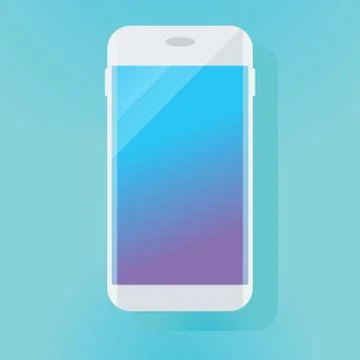 White mobile phone Illustrazione stock