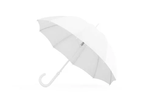 White Mockup Umbrella in Clay Style. 3d Rendering 스톡 일러스트