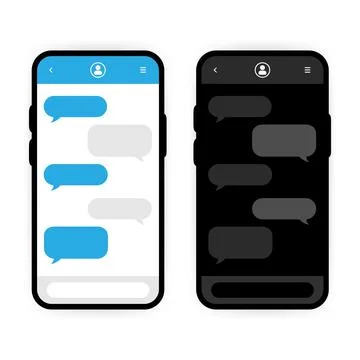 White mode and dark mode in regular correspondence on white background. Two p Stock Illustration