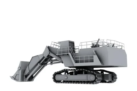 White model of the digger Stock Photos