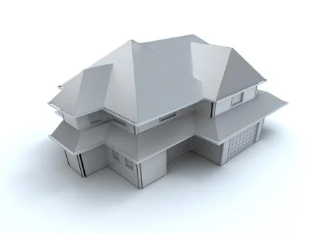 White model house Иллюстрация