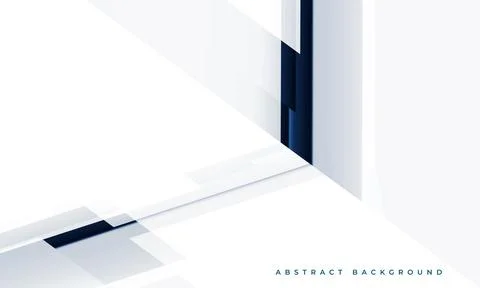 White modern abstract background with blue and gray geometric shapes. Dark blue Illustrazione stock