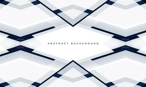 White modern abstract background with blue and gray geometric shapes. Dark blue Stock Illustration