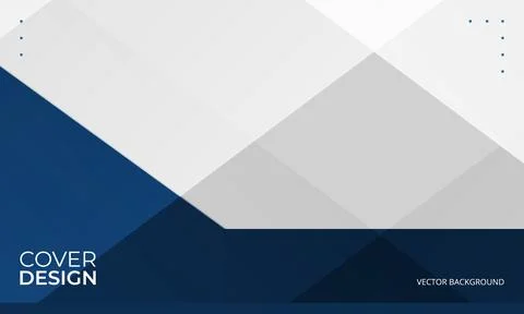 White modern abstract background with blue and grey lines and geometric shapes. Stock Illustration