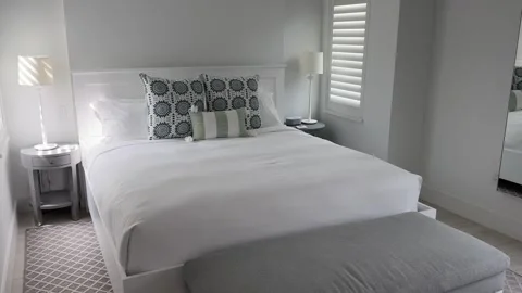 White Modern Bedroom Stock Footage 254908313