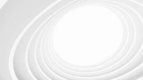 White Modern Circular Background. Surreal Tunnel Building Concept Vidéo 84258506
