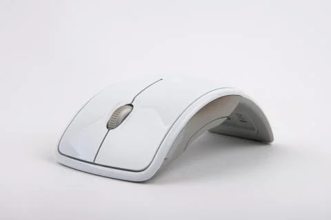 White modern computer mouse Stock Photos