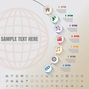 White Modern Infographic Complement Time Line Template 스톡 일러스트