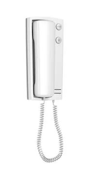 White modern intercom Stock Illustration