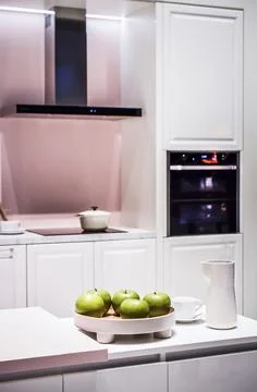 White modern kitchen Stock Photos