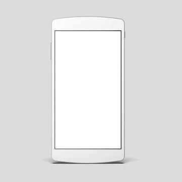 White modern smartphone in gray studio 库存插图