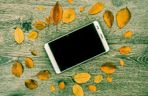 White modern tablet pc with blank empty screen on rustic vintage wood background Stock Photos