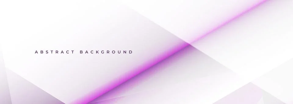 White modern vector abstract background banner with pink line and geometric Stock Illustration