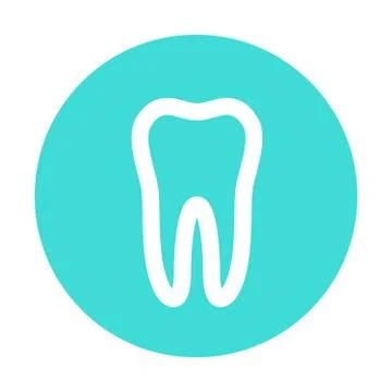 White molar tooth poster template Stock Illustration