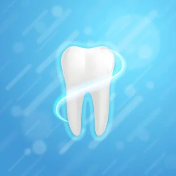 White molar tooth poster template Stock Illustration