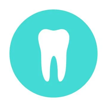 White molar tooth poster template Stock Illustration