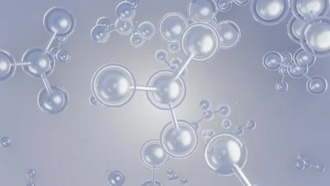 White Molecular Structure Animation Clean Science Cosmetic Skincare Background Video stock 332509930