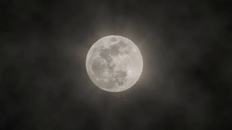 White Moon. Seamless 4K Stock Footage 119008102