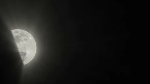 White Moon. Seamless 4K Stock Footage 119008208