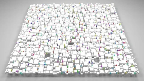 White mosaic of a square Stock Footage 84253734
