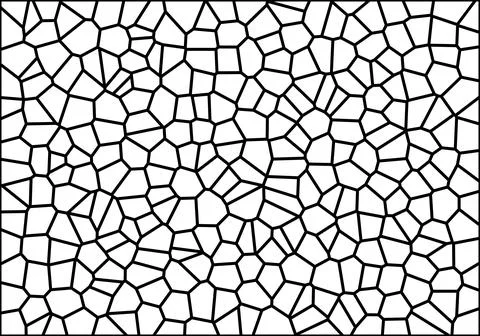 White Mosaic Vector Polygon Pattern on Black Abstract Background Stock Illustration