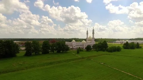 White mosque in Bolgar Stock Footage 86624553
