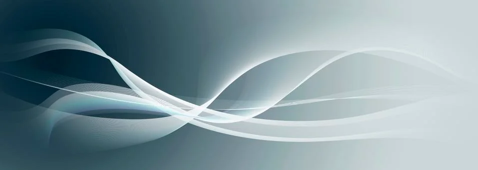 White motion lines on light blue gray banner background Stock Illustration