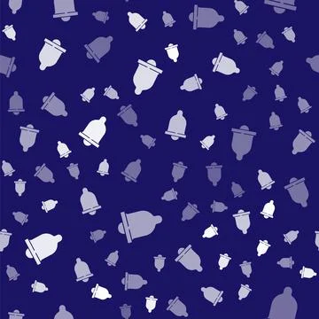 White Motion sensor icon isolated seamless pattern on blue background. Vector Illustrazione stock