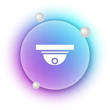 White Motion sensor icon isolated on white background. Blue and purple grad.. Stock Illustration