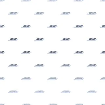 White motor yacht seamless pattern with boats Illustrazione stock