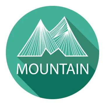 White mountain icon Illustrazione stock