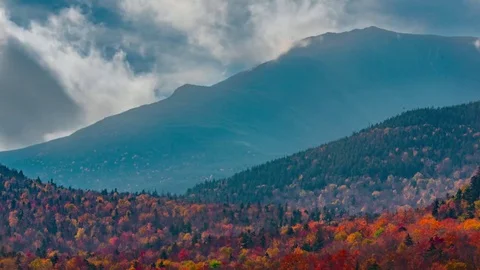 White Mountain, NH Closeup Timelapse Stock Footage 81740078