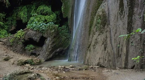 White Mountain Stream Water Falling Down Stock Footage 62981196