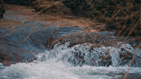 White Mountain Stream Water Falling Down Stock Footage 103057202