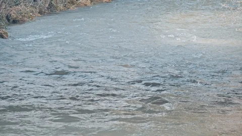 White Mountain Stream Water Falling Down Stock Footage 105075831