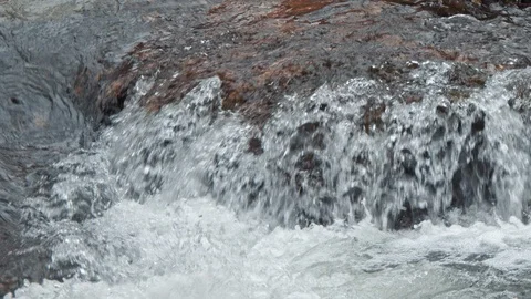 White Mountain Stream Water Falling Down Video stock 105076722