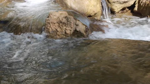 White mountain stream water Stock Footage 62981826