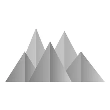 White mountains low poly style. Polygonal shapes Stock Illustration