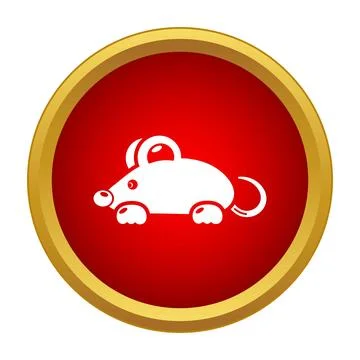 White mouse icon creating an animal symbol 스톡 일러스트
