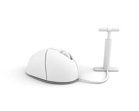 White mouse pump Stock Illustration