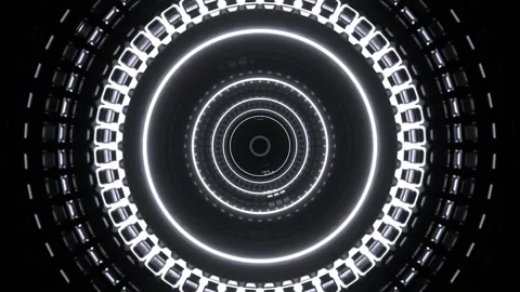 White Movement Inside a Reactor with Pulsating Neon Energy Background VJ Loo Stock Footage 314366039