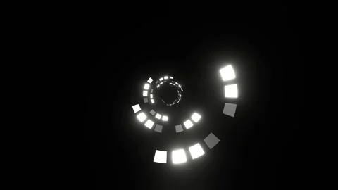 White Movement of Squares in Rings Background VJ Loop in 4K 動画素材 313382432